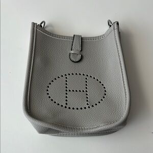 Gray Leather Women's Bag